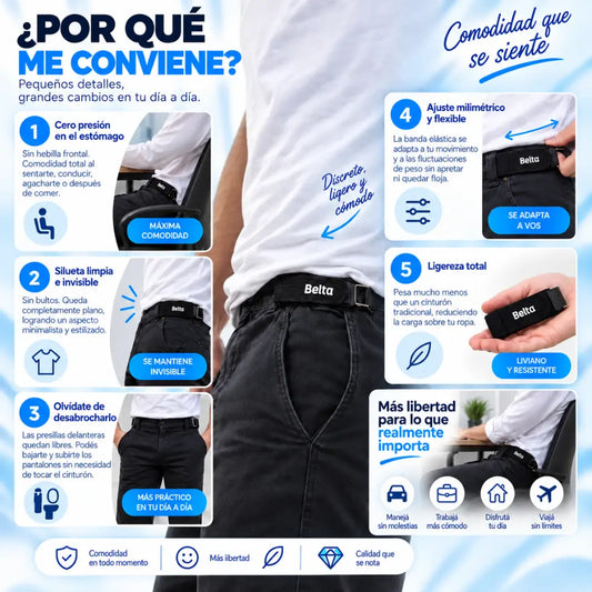 Cinturón reforzado sin hebilla Belta™