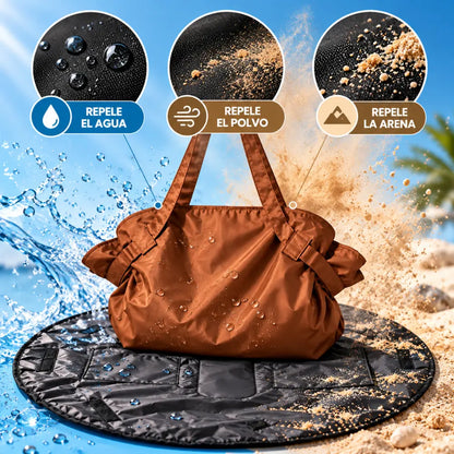 Bolso Manta Plegable 2 en 1 | Repele Agua, Polvo y Arena