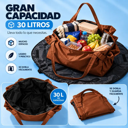 Bolso Manta Plegable 2 en 1 | Repele Agua, Polvo y Arena
